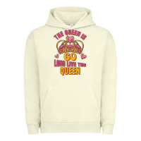 Pigment Pistachio the queen is 60 long live the queen Urban Hoodie - Jasminsmagicworld