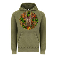 Vintage Olive Christmas Reindeer Vintage Hoodie - RanaPortraitStore