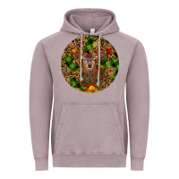 Vintage Zinc Christmas Reindeer Vintage Hoodie - RanaPortraitStore