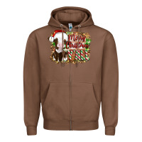 Chestnut merry christmas y'all cow Zipper Hoodie - Artiststas