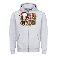 Heather Grey merry christmas y'all cow Zipper Hoodie - Artiststas