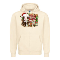 Sandshell merry christmas y'all cow Zipper Hoodie - Artiststas