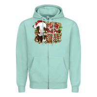 Seafoam merry christmas y'all cow Zipper Hoodie - Artiststas
