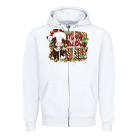 White merry christmas y'all cow Zipper Hoodie - Artiststas