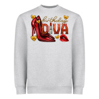 Heather Grey birthday diva Heavyweight Sweatshirt - texasbilliewilder