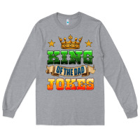 Heather Grey king of the jokes Long Sleeve Tee - HRA Design Shop