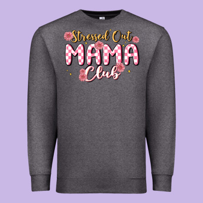Stressed Out Mama Club Premium Sweatshirt Designed By Maliassmallbusiness