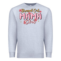 Heather Grey stressed out mama club Premium Sweatshirt - MaliasSmallBusiness