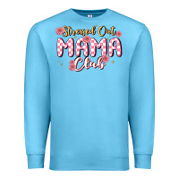 Ocean Blue stressed out mama club Premium Sweatshirt - MaliasSmallBusiness