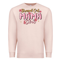 Pale Pink stressed out mama club Premium Sweatshirt - MaliasSmallBusiness