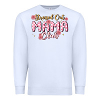 White stressed out mama club Premium Sweatshirt - MaliasSmallBusiness
