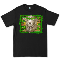 Black st patricks day sheep shamrock gold  serape leopard glitter Premium Tee - Artiststas