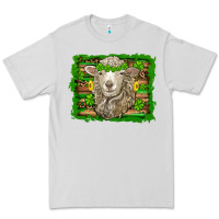 Dove Grey st patricks day sheep shamrock gold  serape leopard glitter Premium Tee - Artiststas
