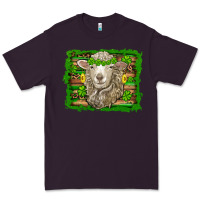Plum st patricks day sheep shamrock gold  serape leopard glitter Premium Tee - Artiststas