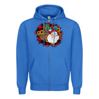 True Royal texas santa wood slice ornament Zipper Hoodie - JahusDesignShop