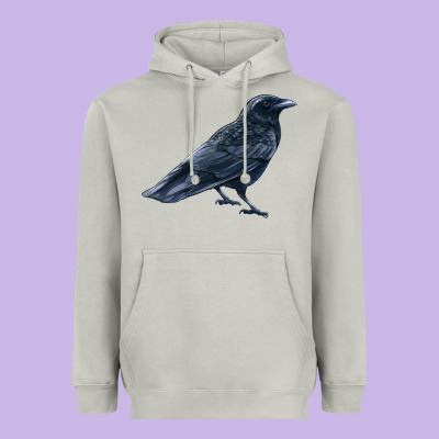 American Crow Heavyweight Hoodie Designed By Lillyallendesigns