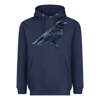 Navy American Crow Heavyweight Hoodie - LillyAllenDesigns