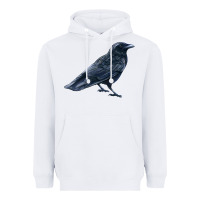 White American Crow Heavyweight Hoodie - LillyAllenDesigns