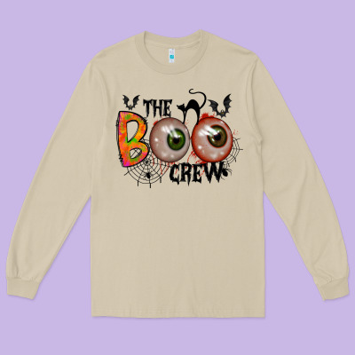 The Boo Crew Long Sleeve Tee Designed By Racoondesign