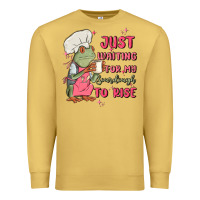 Antique Gold waiting for my sourdough to rise Premium Sweatshirt - MaliasSmallBusiness