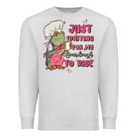 Dove Grey waiting for my sourdough to rise Premium Sweatshirt - MaliasSmallBusiness