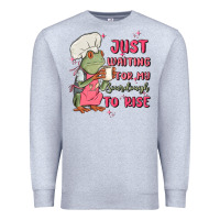 Heather Grey waiting for my sourdough to rise Premium Sweatshirt - MaliasSmallBusiness