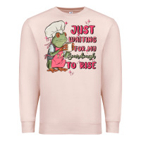 Pale Pink waiting for my sourdough to rise Premium Sweatshirt - MaliasSmallBusiness