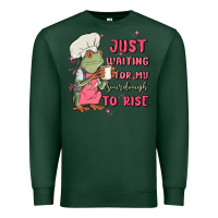 Sports Green waiting for my sourdough to rise Premium Sweatshirt - MaliasSmallBusiness