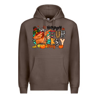 Coffee happy turkey day Premium Hoodie - MaliasSmallBusiness
