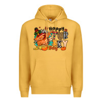 Mustard happy turkey day Premium Hoodie - MaliasSmallBusiness