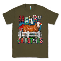 Army Green merry christmas simmental cow Classic Tee - FaDigitalArtStudio