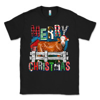 Black merry christmas simmental cow Classic Tee - FaDigitalArtStudio