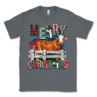 Charcoal Heather merry christmas simmental cow Classic Tee - FaDigitalArtStudio