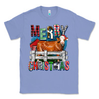 Colony Blue merry christmas simmental cow Classic Tee - FaDigitalArtStudio