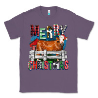 Lavender merry christmas simmental cow Classic Tee - FaDigitalArtStudio