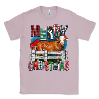 Lilac merry christmas simmental cow Classic Tee - FaDigitalArtStudio
