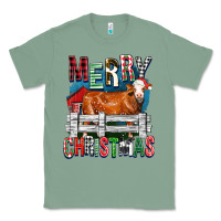 Sage merry christmas simmental cow Classic Tee - FaDigitalArtStudio