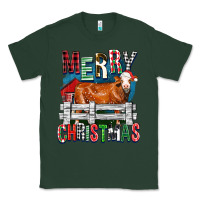 Sports Green merry christmas simmental cow Classic Tee - FaDigitalArtStudio