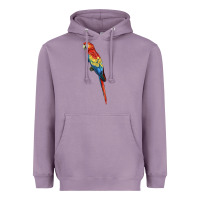 Lavender Scarlet Macaw Parrot Heavyweight Hoodie - LillyAllenDesigns