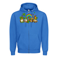 True Royal st patricks gnomes with rainbow Zipper Hoodie - AdoDesignShop