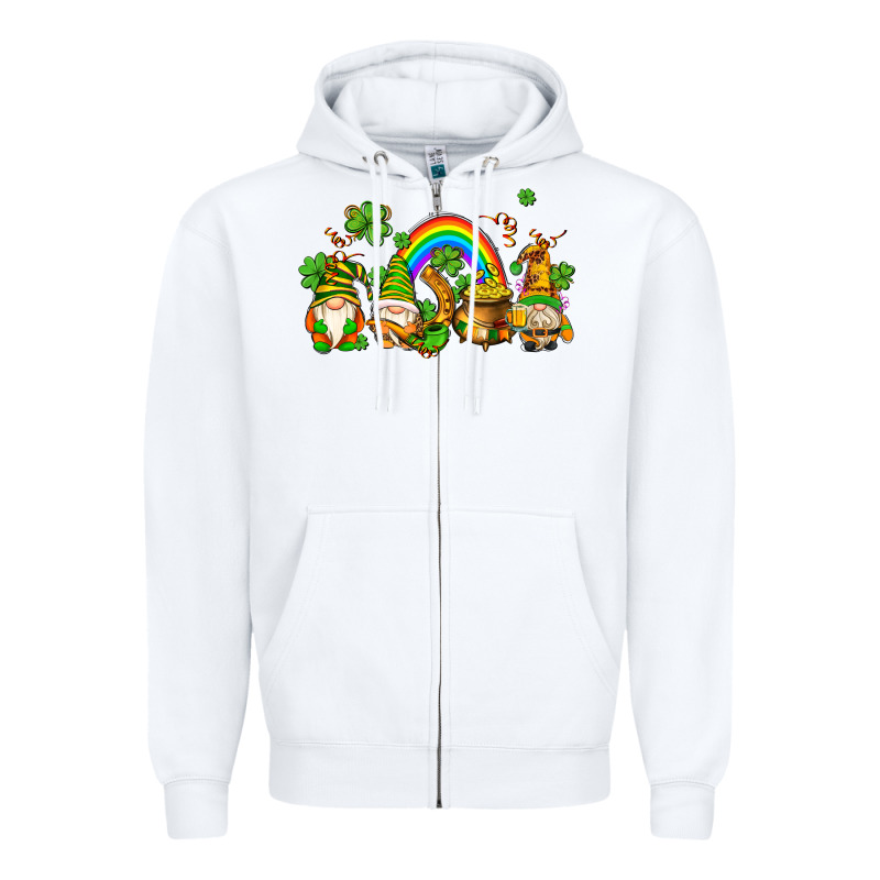 St Patricks Gnomes With Rainbow Zipper Hoodie by AdoDesignShop | Teevron