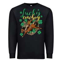 Black lucky cowboy Premium Sweatshirt - MaliasSmallBusiness
