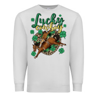 Dove Grey lucky cowboy Premium Sweatshirt - MaliasSmallBusiness