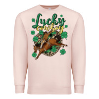 Pale Pink lucky cowboy Premium Sweatshirt - MaliasSmallBusiness