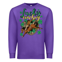 Purple lucky cowboy Premium Sweatshirt - MaliasSmallBusiness