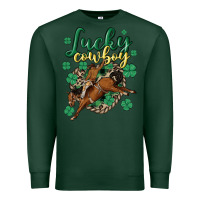 Sports Green lucky cowboy Premium Sweatshirt - MaliasSmallBusiness