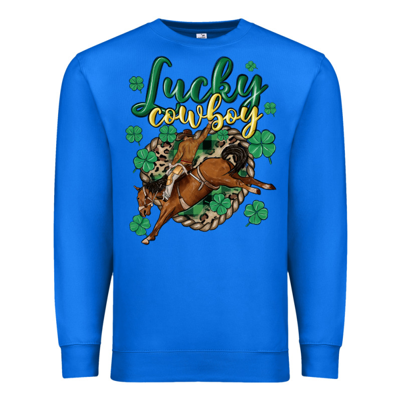 Lucky Cowboy Premium Sweatshirt by MaliasSmallBusiness | Teevron