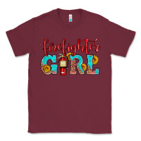 Burgundy firefighter son girl Classic Tee - HRA Design Shop
