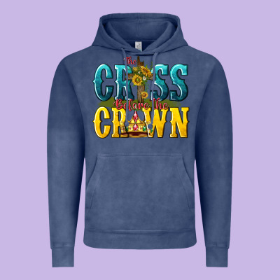 The Cross Before The Crown Vintage Hoodie Designed By Texasbilliewilder