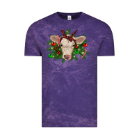 Cloud Purple Christmas charolais calf Vintage Tee - RanaPortraitStore